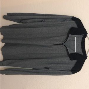 Men's black and gray quarter zip pullover